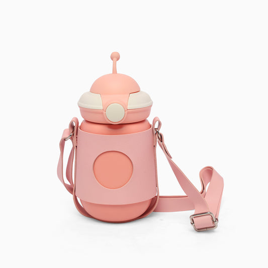 Space themed vacuum insulated flask sipper bottle with straps and bpa free(skin ) - Kidspark