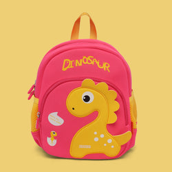 ZORSE 3D dinosaur backpack for kindergarten kids soft,comfortable and premium in quality (dark pink) - Kidspark