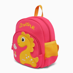 ZORSE 3D dinosaur backpack for kindergarten kids soft,comfortable and premium in quality (dark pink) - Kidspark