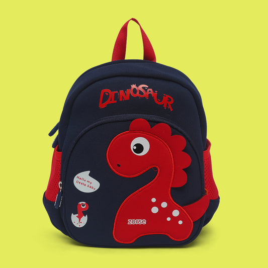 ZORSE 3D dinosaur backpack for kindergarten kids soft,comfortable and premium in quality (navy blue)