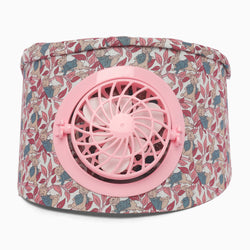 Kids/women USB charging face mask with fan breathable sun hat summer UV protection neck cover cap Visor ( red bunny) - Kidspark