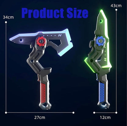 LED AXE & sword with Smoke, Spark Effects & Vibration Action Toy, 7-Color Light Blade with Sound FX, Anime-Inspired Cosplay Katana for Roleplay,3Year+