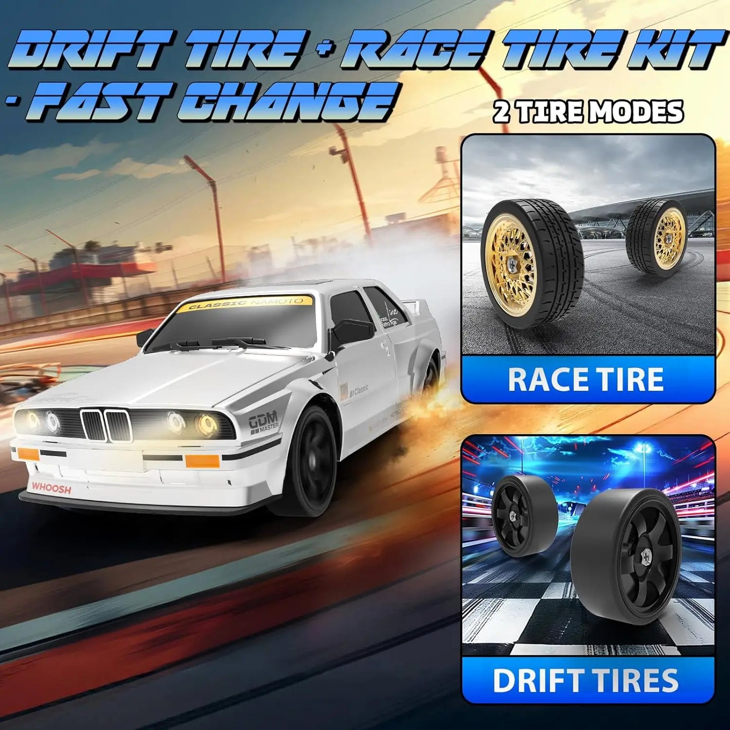 Whoosh metal RC car ( BMW E30 RTR )  |1 : 16 | Gyro | 4WD | Drift | 50km/H