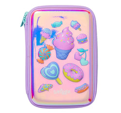 Smiggle embossed large pencil case (girls) - Kidspark