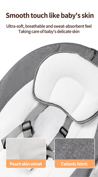 Baby Swing for Infants, Bluetooth Infant Swing with Music Speaker, Bluetooth Remote Control Timing Function with 5 Speeds, 3 Seat Positions,10 Music, 5 Point Harness Belt
