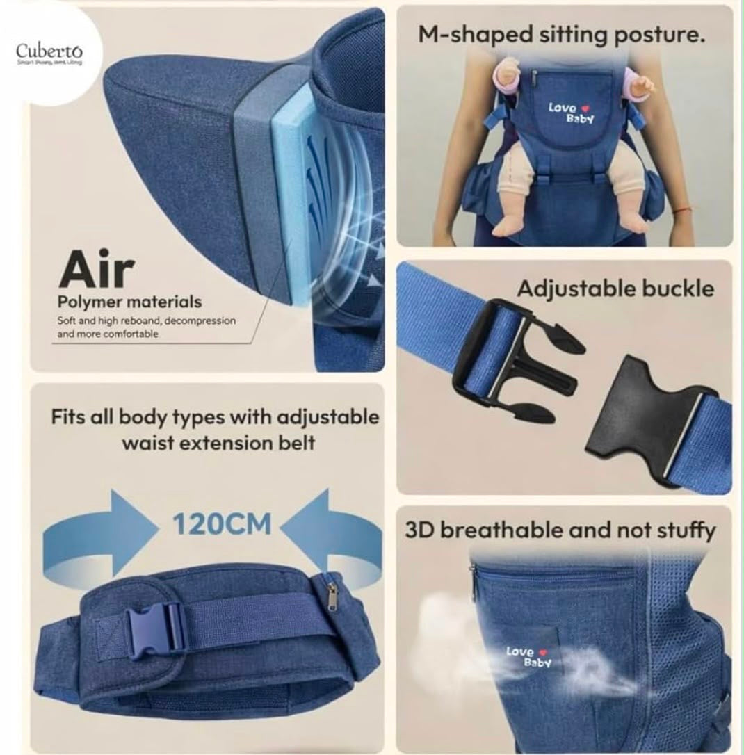 KidSpark XL premium baby carrier | 6 seat positions | premium feel