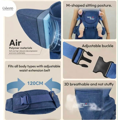 KidSpark XL premium baby carrier | 6 seat positions | premium feel