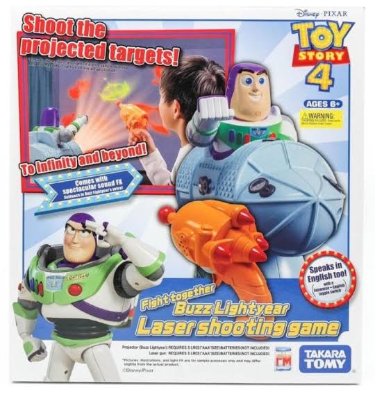 Toy Story 4 Buzz Lightyear Laser Shooting Game – Projector & Sound FX, Takara Tomy (Ages 6+)