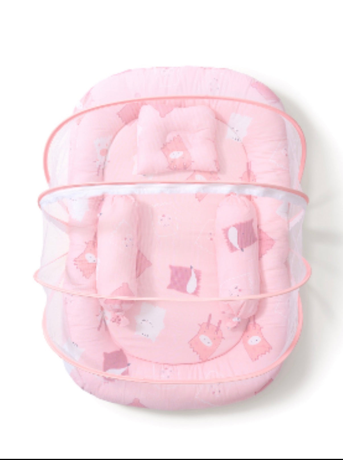 Kidspark neo | baby crib | mosquito net | side pillows