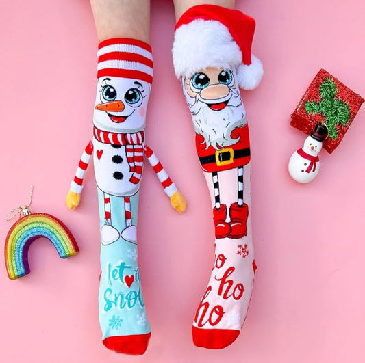 Premium quality Santa 3D knee high socks for your kiddos!