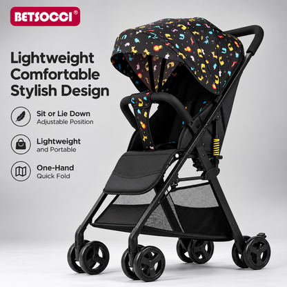 Kidspark Bunny buddy stroller  | Lightweight | Travel friendly | one Click fold | 5 point safety