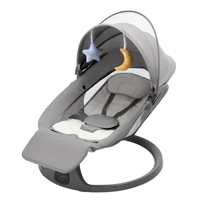 Baby Swing for Infants, Bluetooth Infant Swing with Music Speaker, Bluetooth Remote Control Timing Function with 5 Speeds, 4 Seat Positions,10 Music, 5 Point Harness Belt, recliner