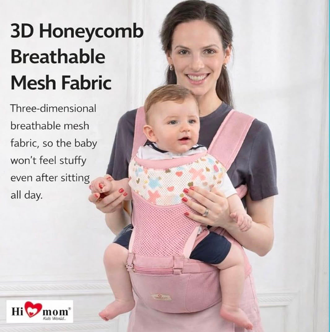 Aiebao premium baby carrier | hip seat | detachable head support | storage
