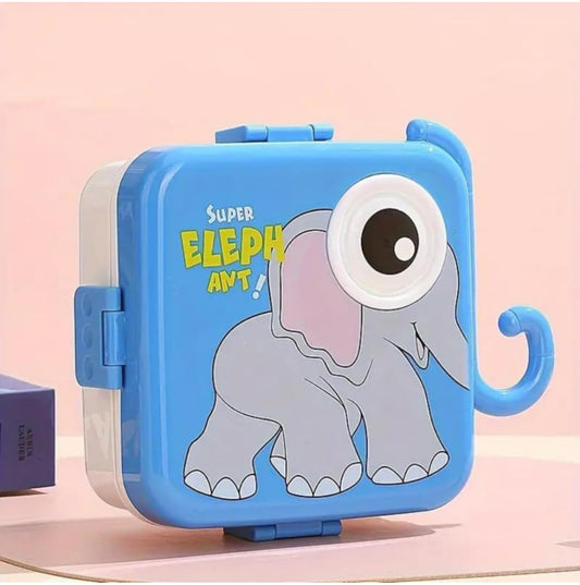 EYE elephant, plastic,5 compartment leak- proof, 800 ml lunchbox (BPA Free)