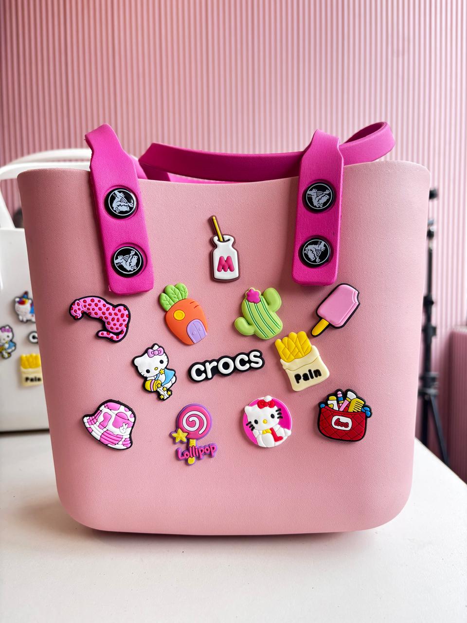 Crocs - medium multipurpose beach bag pink