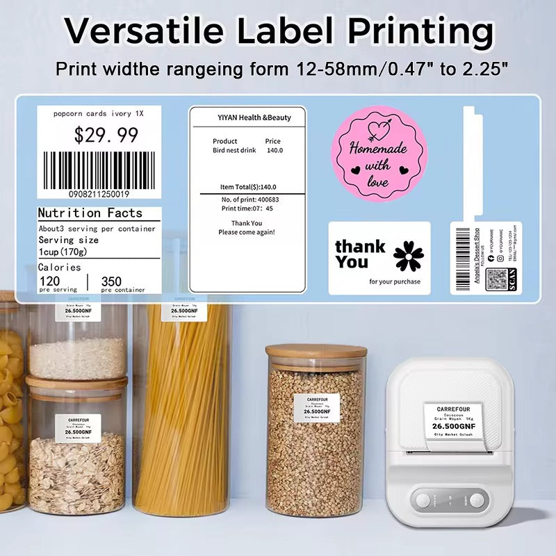 Portable 2 mini wireless 203 dpi thermal label printer