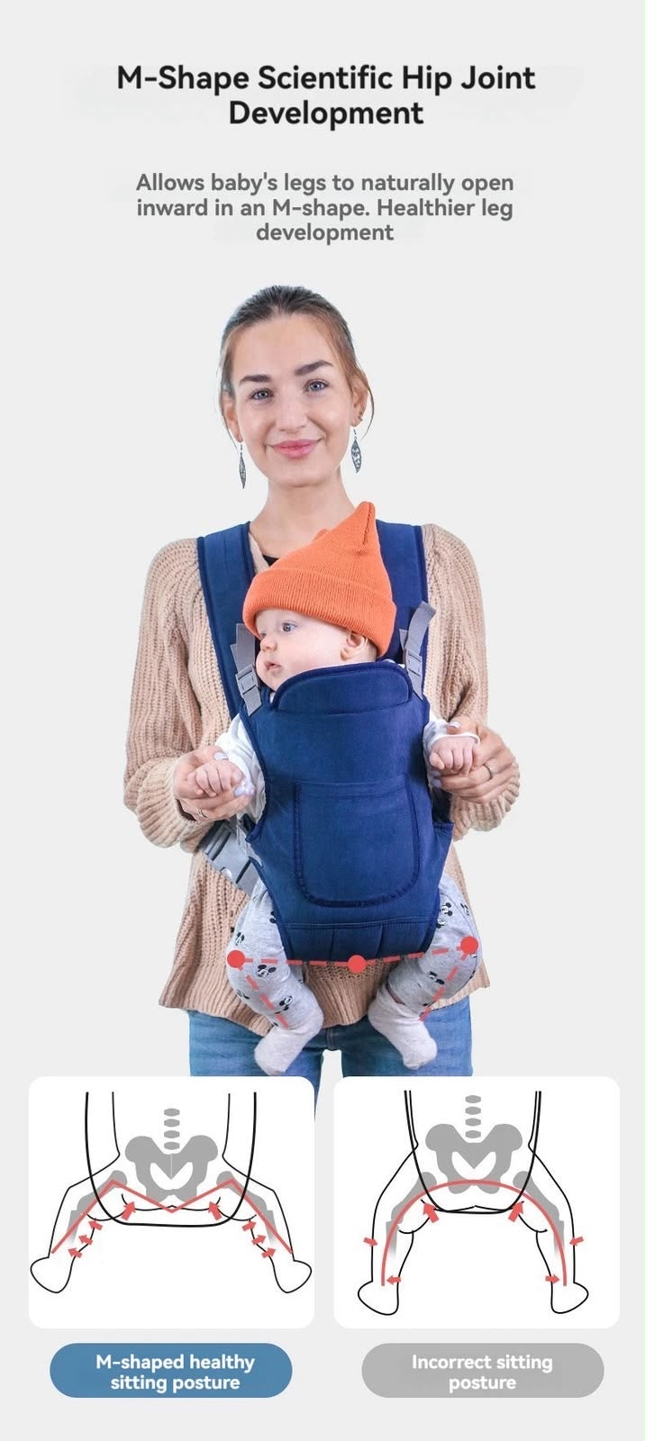 Kidspark LUNA baby carrier | lightweight | 6 point safety | ergonomic design |