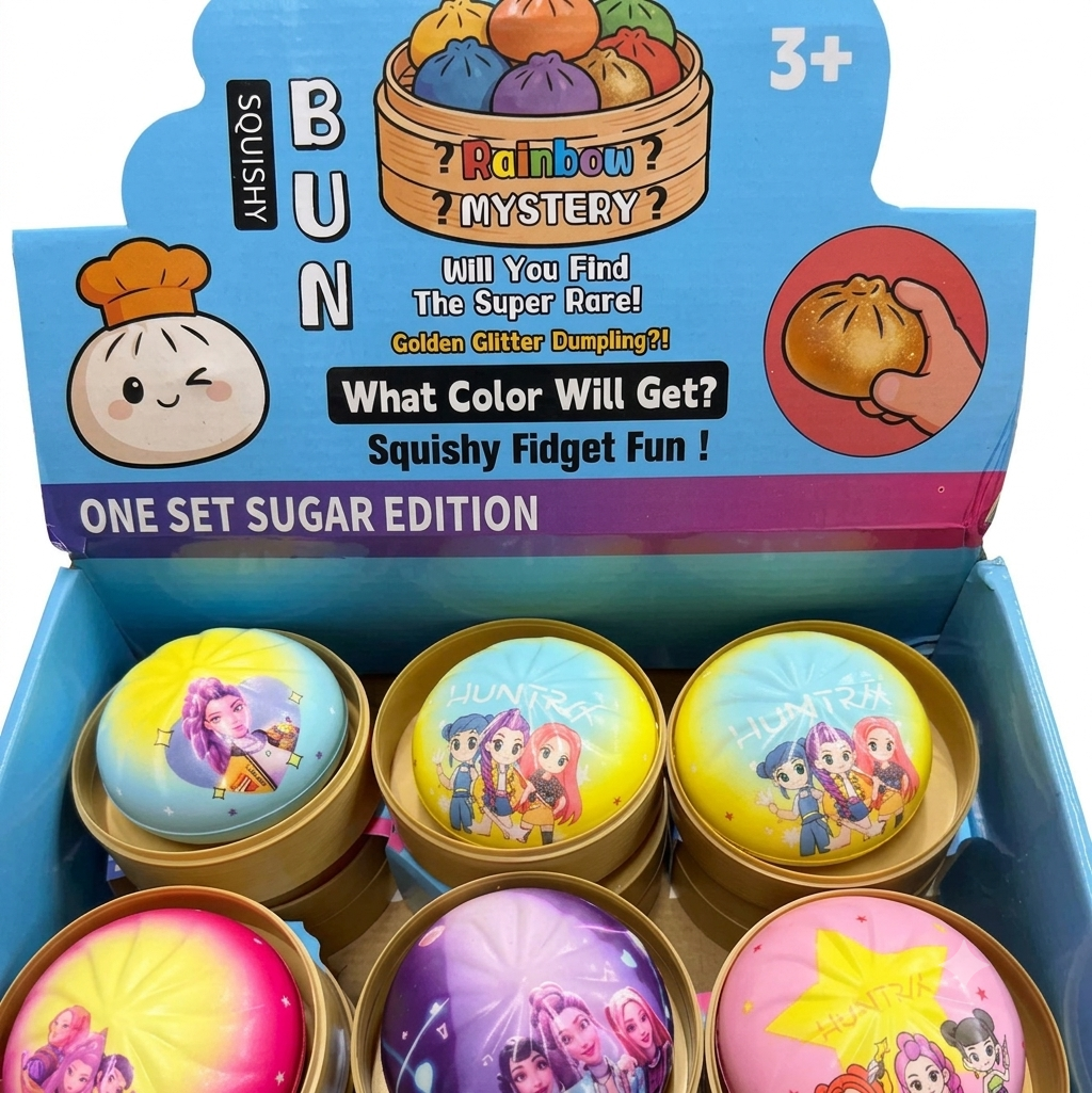 K pop mystery squishy bun toy