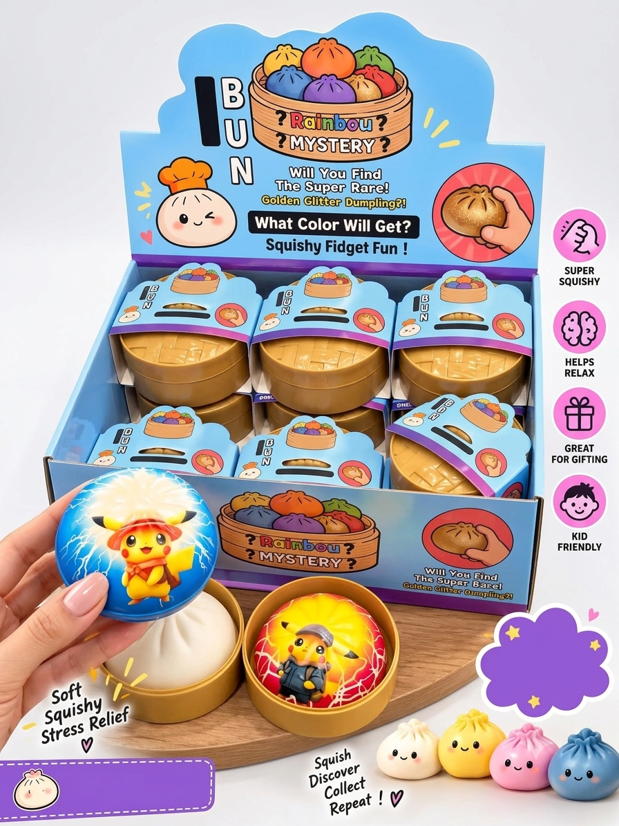 Pokémon mystery squishy bun toy