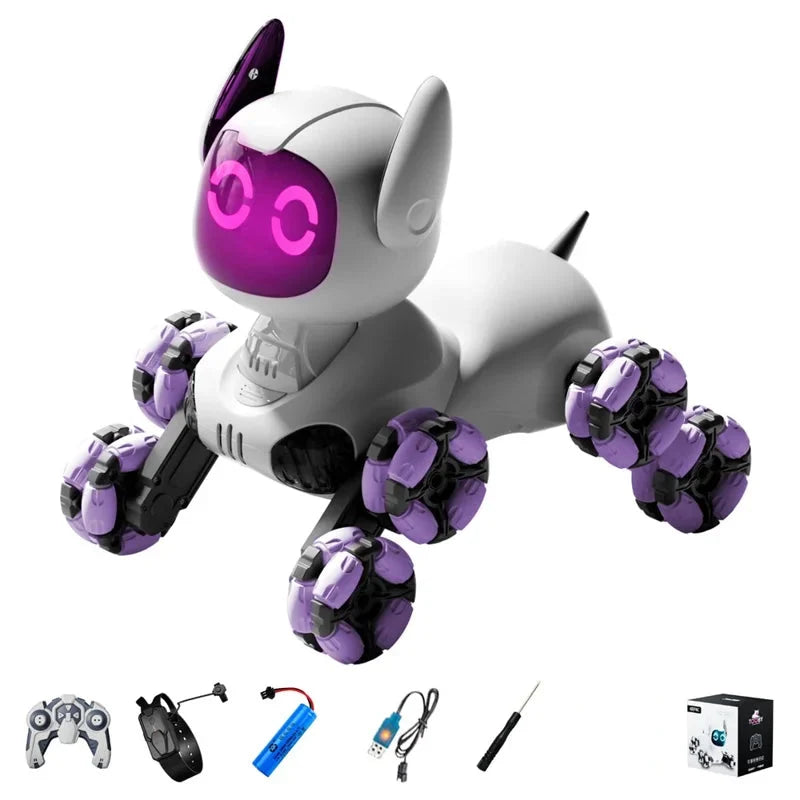 4DRC Y9 RC Robot Dog 8 Wheels Stunt Toy with Gesture Control