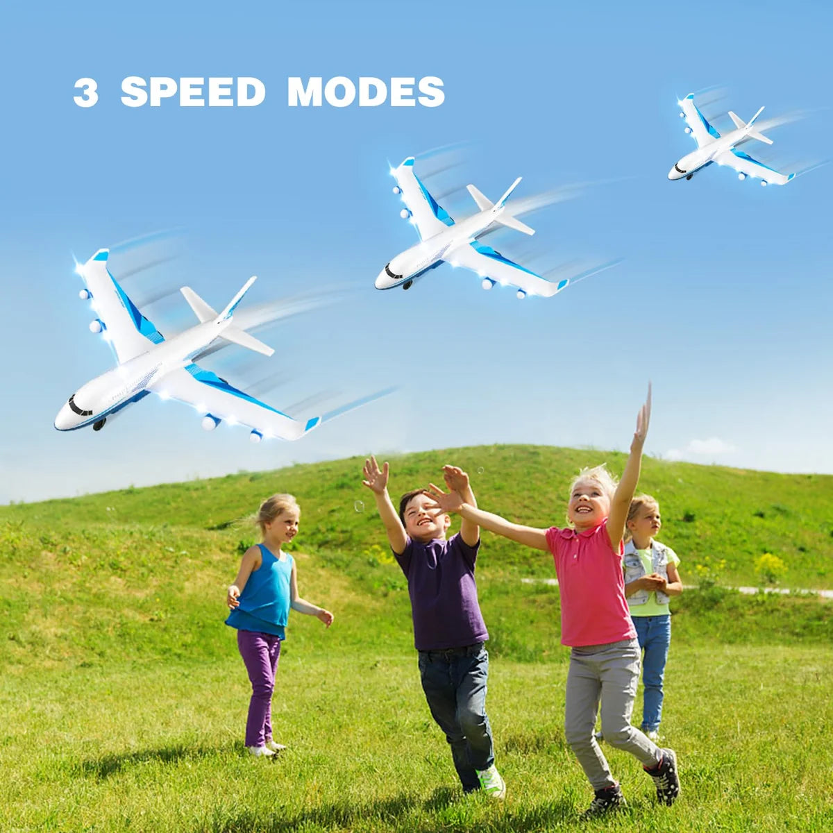 4DRC G2 Foam RC Airplane with LED Lights & 1 Battery