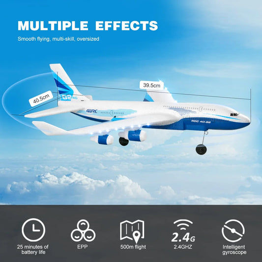 4DRC G2 Foam RC Airplane with LED Lights & 1 Battery
