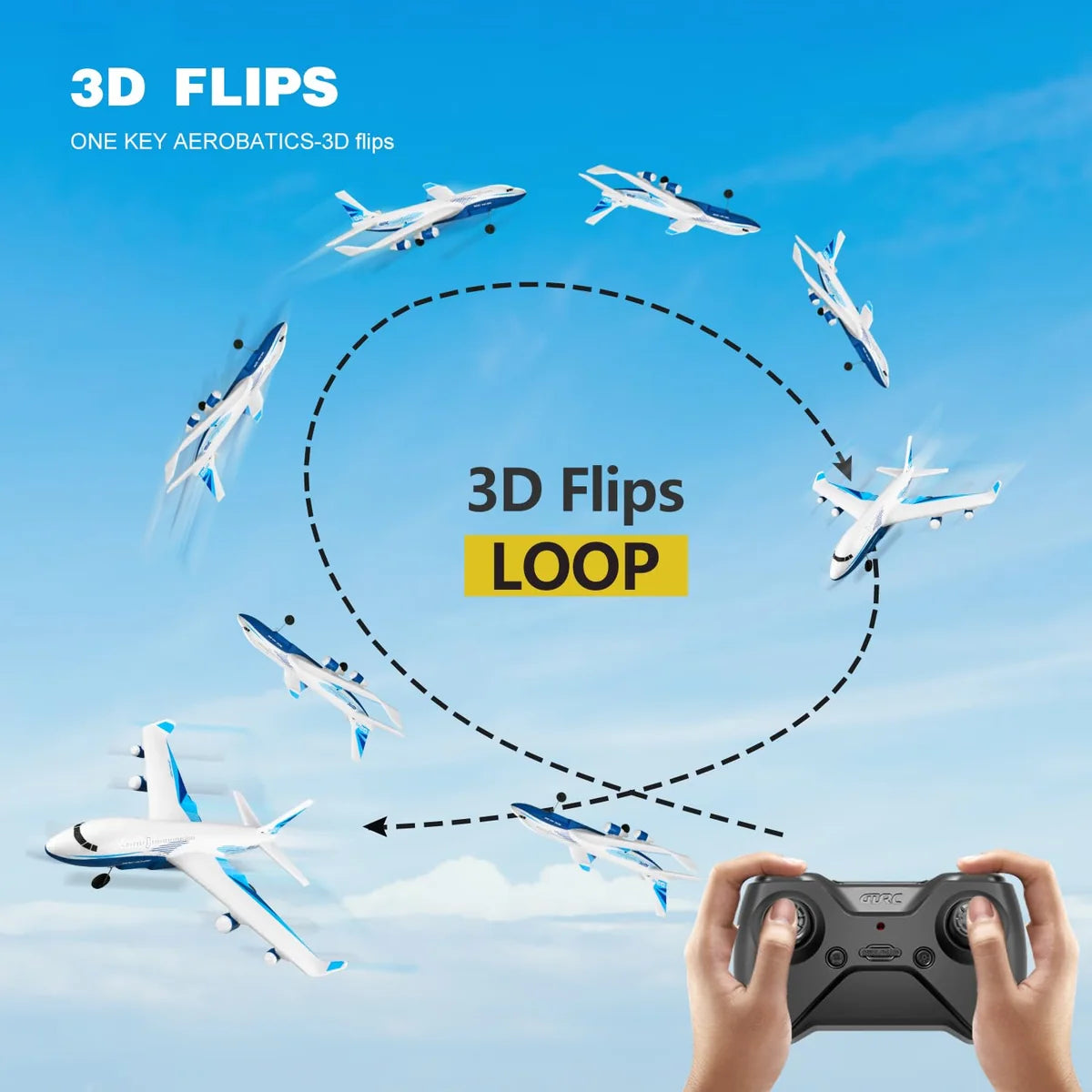 4DRC G2 Foam RC Airplane with LED Lights & 1 Battery