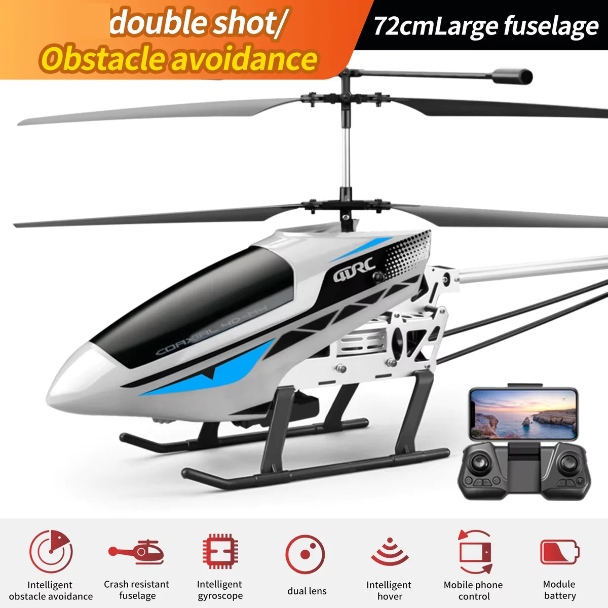4DRC M4 Huge 72cm RC Helicopter with 480P WiFi FPV Camera