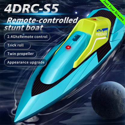 4DRC S5 Mini Dual Propeller Electric Remote Control Stunt Boat