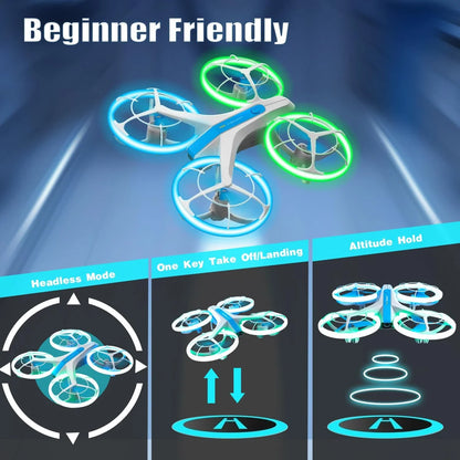 4DRC V33 RC Drone with Altitude Hold, Headless Mode & LED Lights