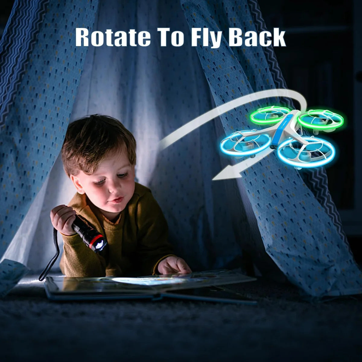 4DRC V33 RC Drone with Altitude Hold, Headless Mode & LED Lights