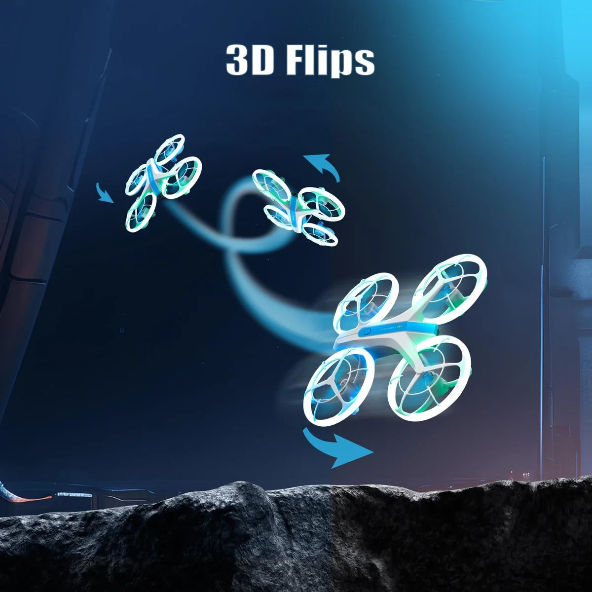 4DRC V33 RC Drone with Altitude Hold, Headless Mode & LED Lights
