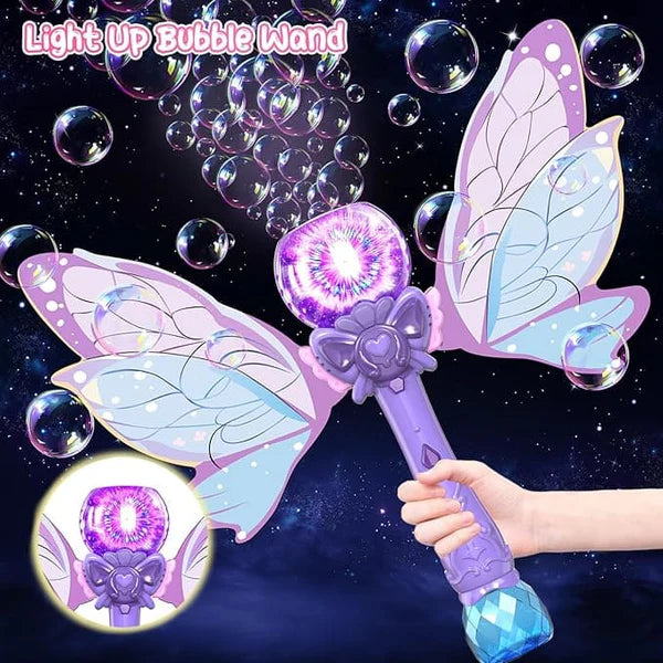 Butterfly light up bubble wand