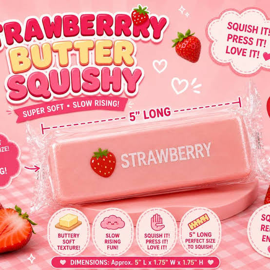 Strawberry squishy bar toy