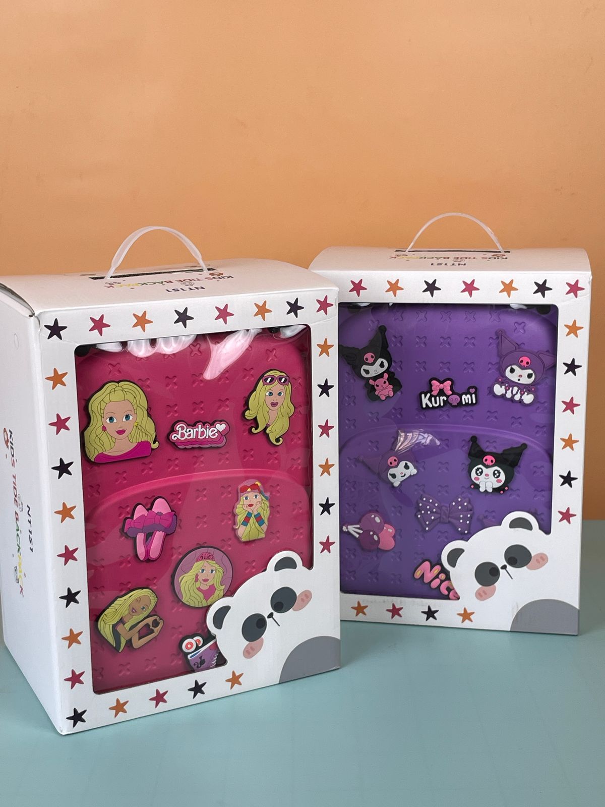 Crocs Style Silicone Backpack with DIY Jibbitz purple