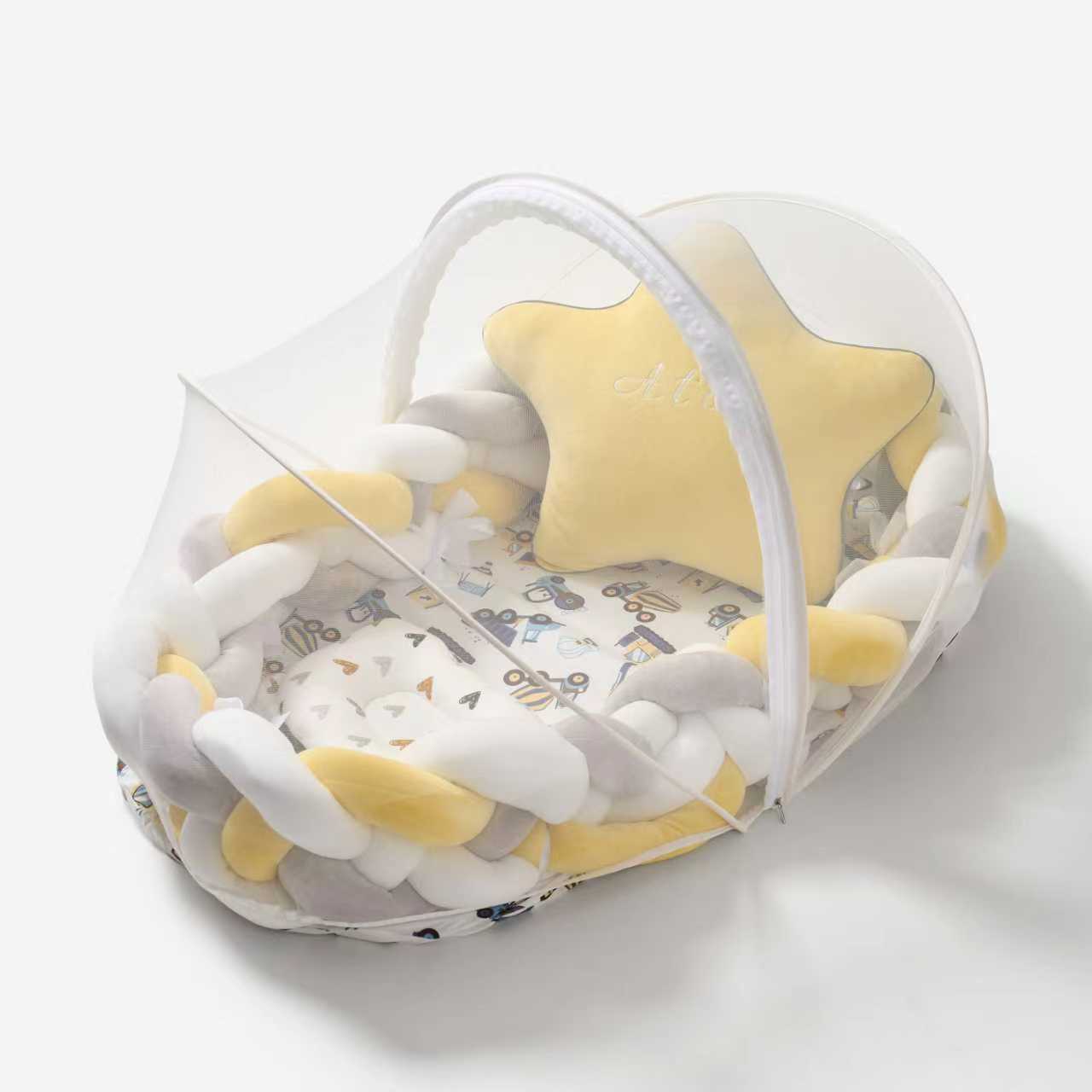 Baby nest 3.0 | Knotted braided  bumpers | Eco friendly | luxury