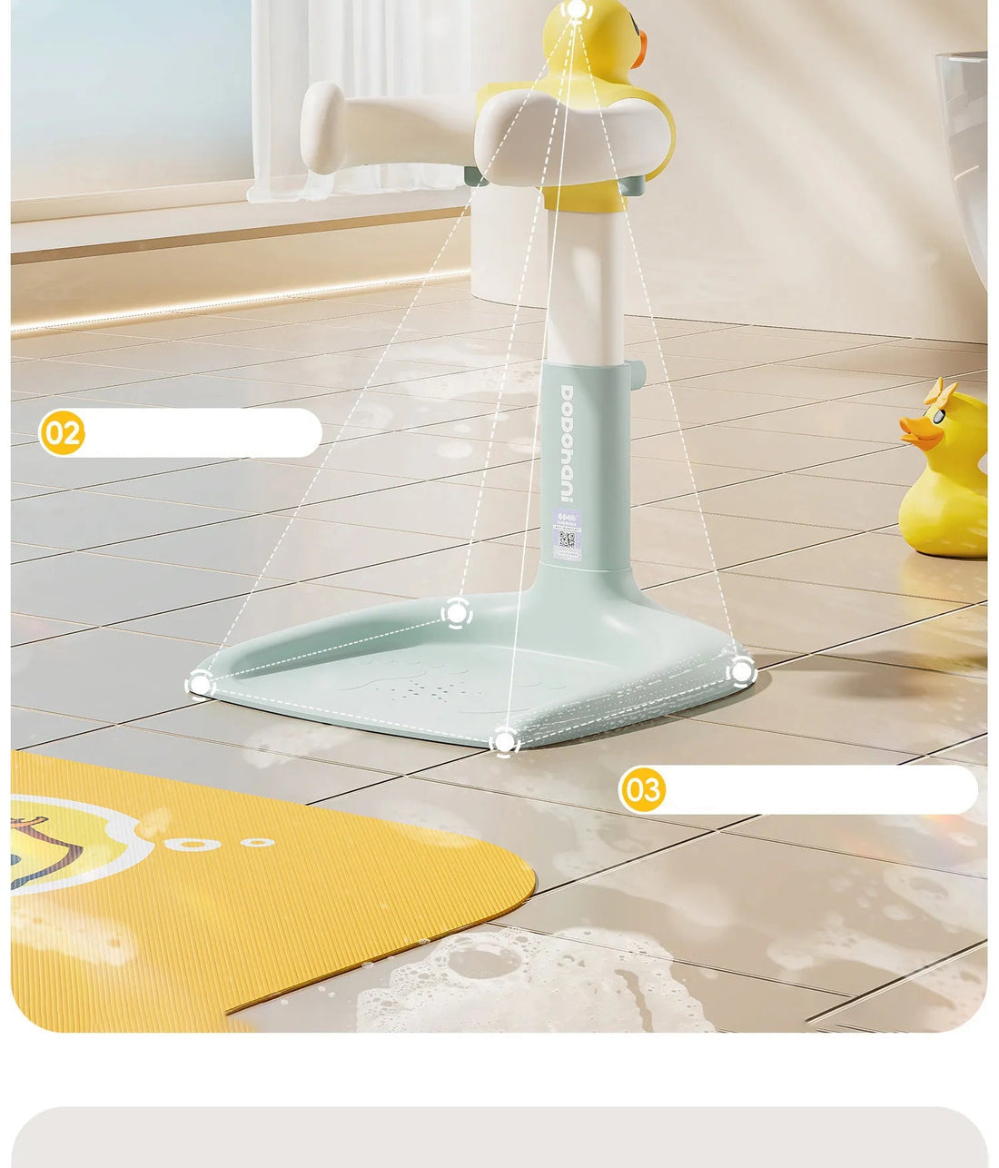 Baby holder for bath/ changing anti slip | height & width adjustment