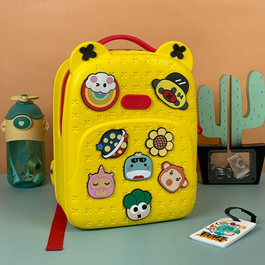 Crocs Style Silicone Backpack with DIY Jibbitz yellow