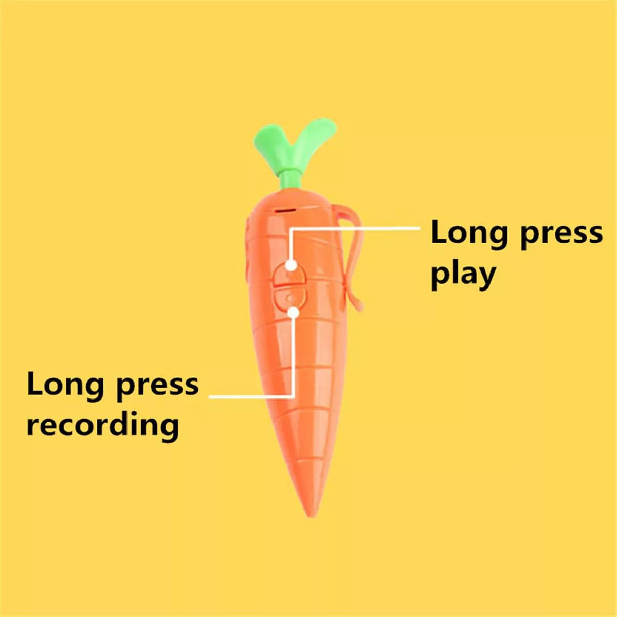 Carrot Recorder Pen Toy Cute Ballpoint Pen Recording Pen 1ml