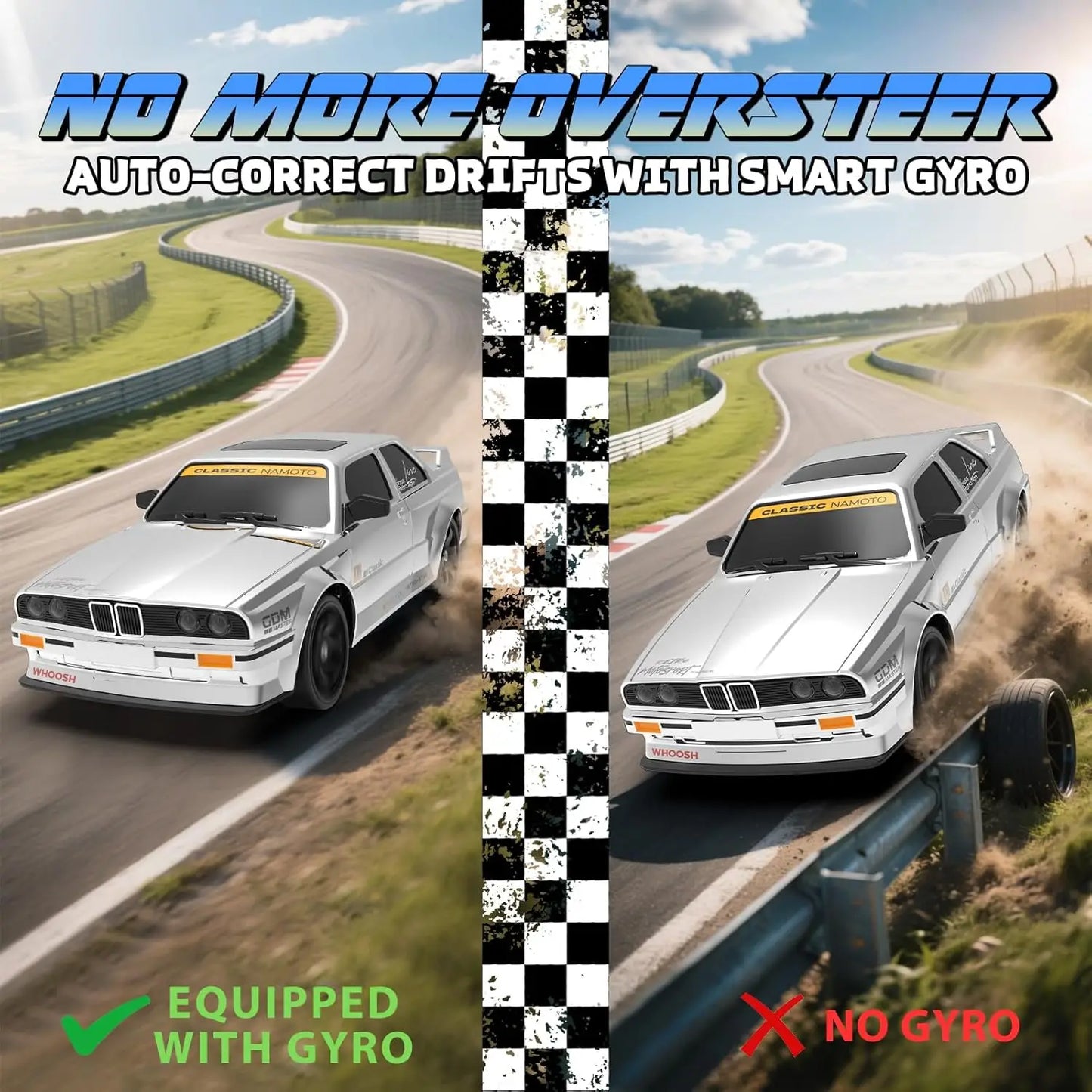 Whoosh metal RC car ( BMW E30 RTR )  |1 : 16 | Gyro | 4WD | Drift | 50km/H