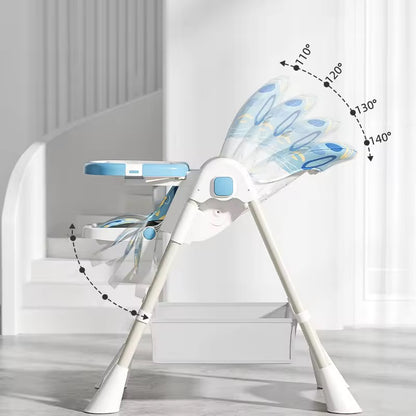 2 in 1 high chair with removable feeding tray | storage | luxury | adjustable