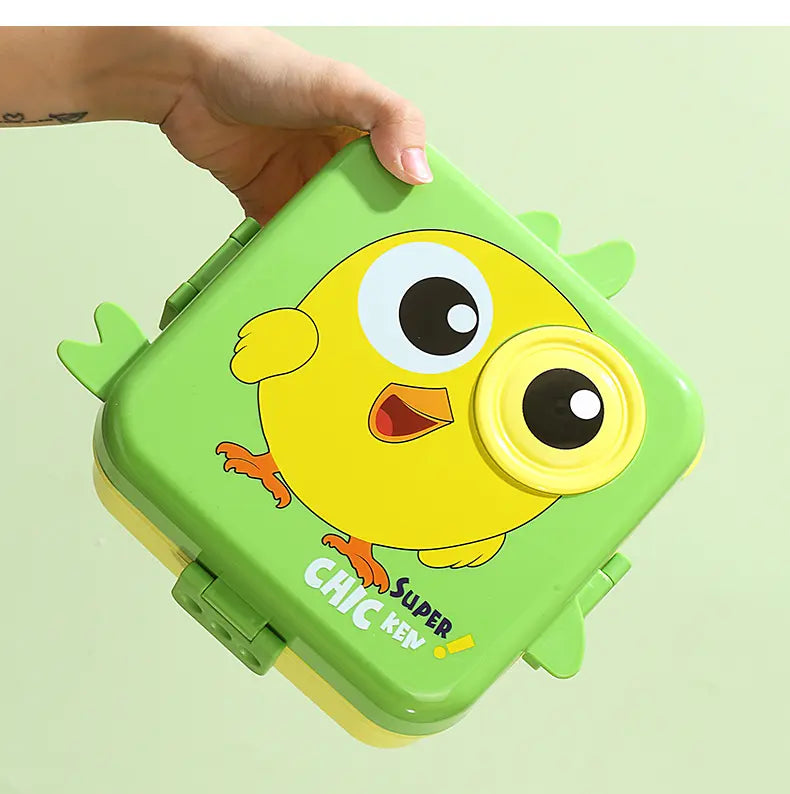 Eye chic, plastic,5 compartment, leak- proof, 800 ml lunchbox (BPA Free) - Kidspark