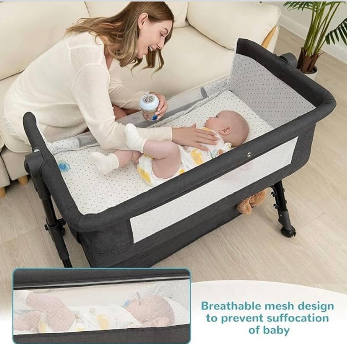 Kidspark Baby bassinet | 6 in 1 | cradle/cot | adjustable | storage