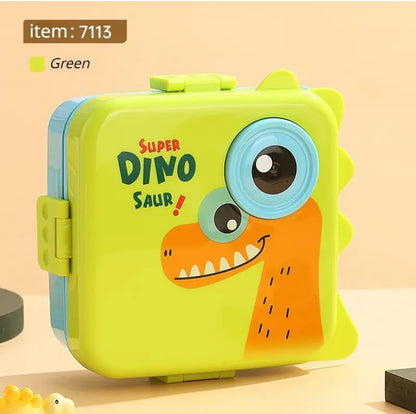 3D Dino plastic 5 compartment, leak-proof,800 ml lunchbox (BPA FREE)