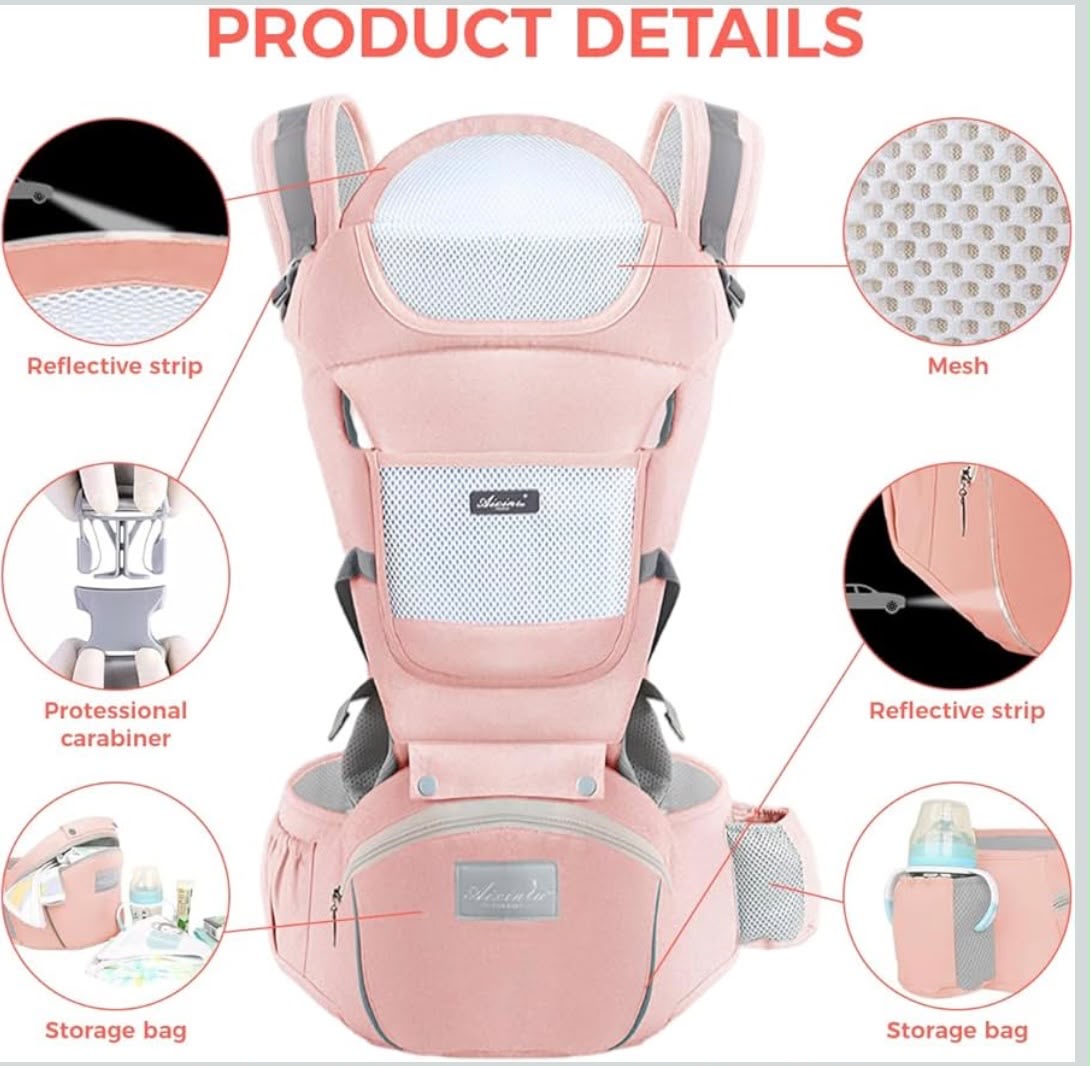 Kidspark nurture pro | premium baby carrier | 360’ positions | wider hip seat | comfort