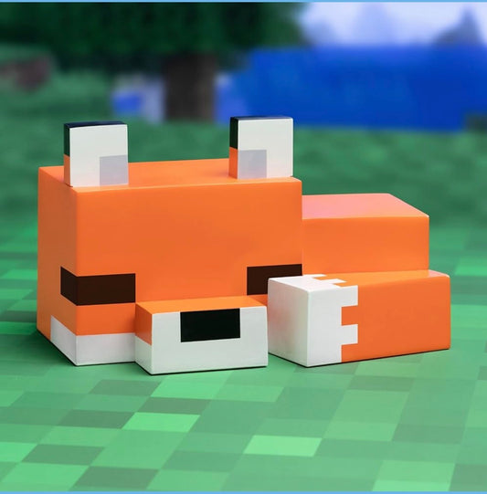 Minecraft cute fox night light | orange glow
