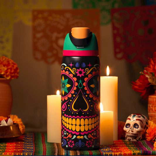 Owala sugar skull | 32 oz | free sip | 2 in 1 lid | glow in the dark
