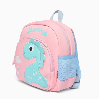ZORSE Premium Quality 3D Dino dual zip Backpack for kindergarten kids medium size (pink) - Kidspark
