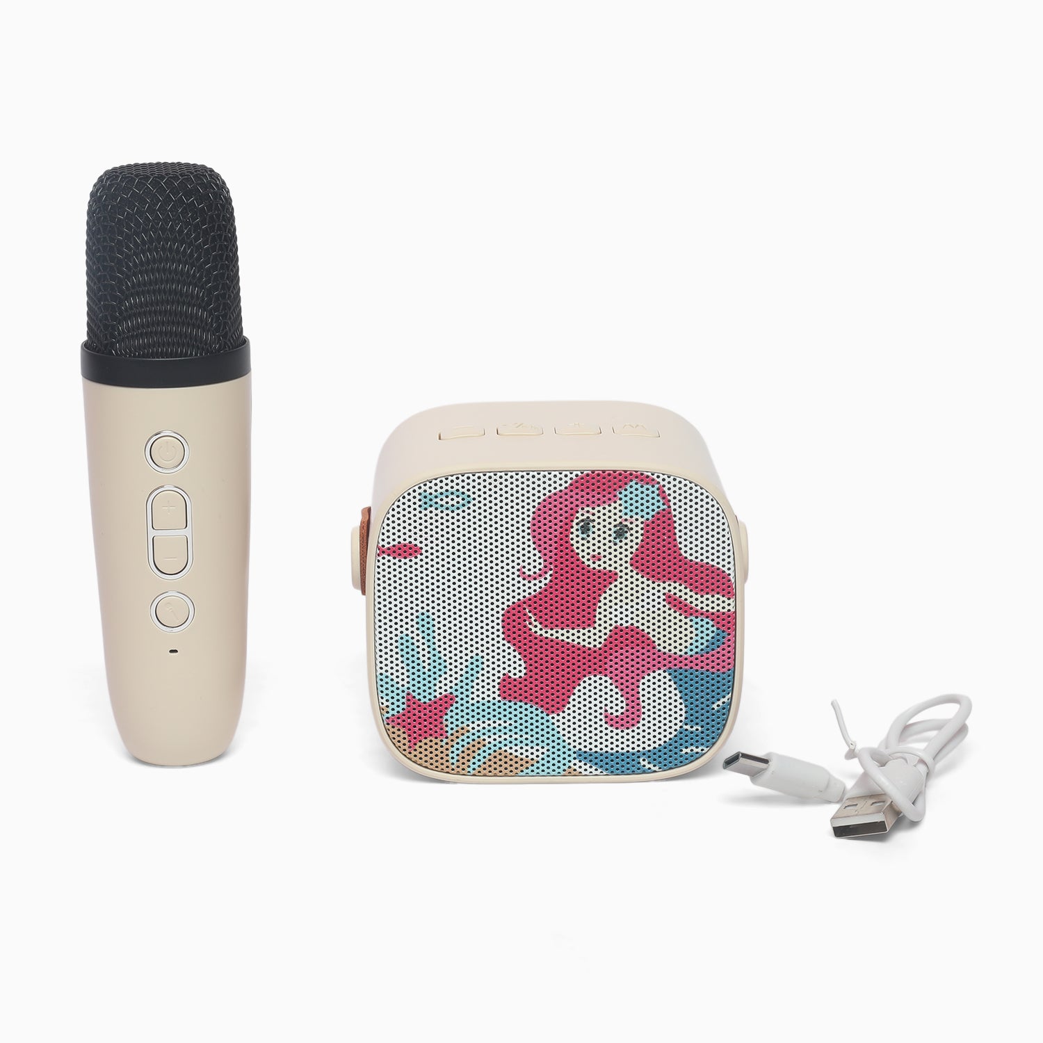 Sing-Along Fun: Kids' Mermaid Karaoke Machine with Wireless Microphone and Bluetooth Speaker