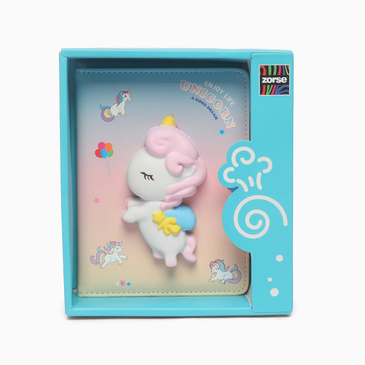 Cute 3D Squishy Unicorn Themed Fancy Notebook with printed pages for your tots - Kidspark